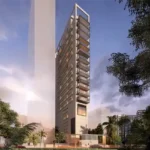 3 BHK Omnia Residences Almeida Park Bandra Building Facade At Dusk
