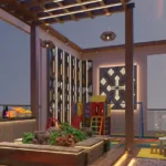 3 BHK Sky Avenue SV Road Goregaon Rooftop Kids Play Area with Pergola