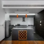3 BHK Villa Infiniti Bay Dabolim Bogmalo Beach Goa Kitchen with Island and Pendant Lights