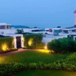 3 BHK Villa Infiniti Bay Dabolim Bogmalo Beach Goa Landscaped Garden with Evening Lights