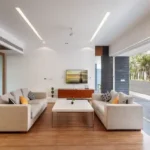 3 BHK Villa Infiniti Bay Dabolim Bogmalo Beach Goa Living Room with Sofas and Coffee Table