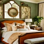 4 BHK Villa Ballad Angela Boheim Siolim Goa Bedroom with Wooden Bed and Decorative Mirrors