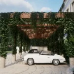 4 BHK Villa Ballad Angela Boheim Siolim Goa Vine Covered Carport with White Convertible