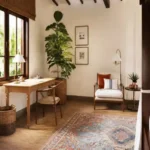 6 BHK Villa Chopdem Goa Bedroom Study Corner by Window