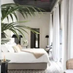 6 BHK Villa Chopdem Goa Bedroom with Tall Windows and Sheer Curtains