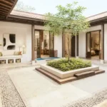 6 BHK Villa Chopdem Goa Central Courtyard with Tree Planter