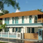 6 BHK Villa Chopdem Goa Front Exterior with Gated Entrance