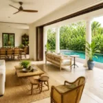 6 BHK Villa Chopdem Goa Living and Dining Area Opening to Pool
