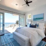 Godrej Bandra Bay Phase 1 Coastal Bedroom With Open Balcony Doors
