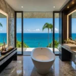Godrej Bandra Bay Phase 1 Sea View Bathroom With Freestanding Bathtub