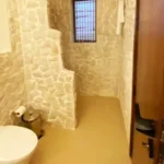 Sanctuary Boheim 3 BHK Villa Siolim Goa Bathroom with Stone Walls and Shower