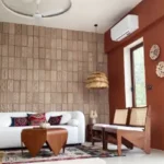 Sanctuary Boheim 3 BHK Villa Siolim Goa Bedroom Sitting Area with Sofa and Pendant Light