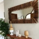 Sanctuary Boheim 3 BHK Villa Siolim Goa Console Table with Decorative Wooden Mirror