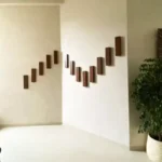 Sanctuary Boheim 3 BHK Villa Siolim Goa Entrance Hall with Wooden Wall Art