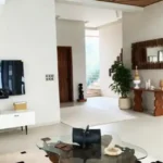 Sanctuary Boheim 3 BHK Villa Siolim Goa Living Room with TV and Console Table