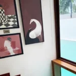 Sanctuary Boheim 3 BHK Villa Siolim Goa Staircase Gallery Wall with Framed Art