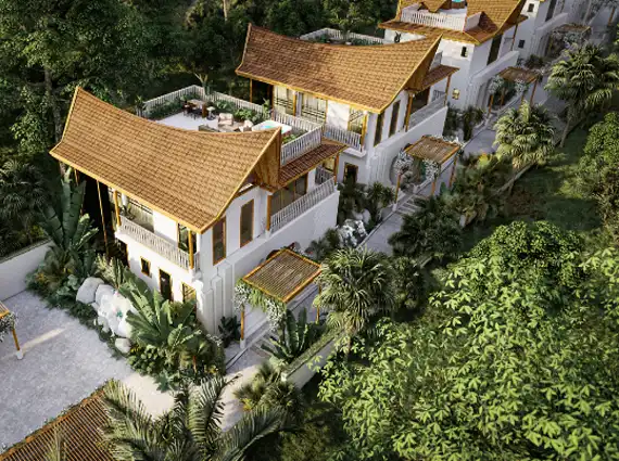 Sanctuary Boheim 3 BHK Villas Siolim Goa Aerial View of Project