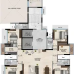 Eirene Heights Dadar 11th 13th floor 4.5 BHK Floorplan