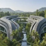 Taj Mount Kusur Villas Resort Curved Resort Buildings amid Green Hills