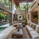 Taj Mount Kusur Villas Resort Double Height Living Room beside Pool