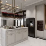 2 BHK Baya Sunrise Dadar Luxury Kitchen With White Marble Island