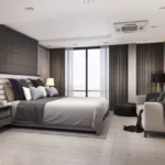 3 BHK Armaan Santacruz West Contemporary Bedroom With Charcoal Palette