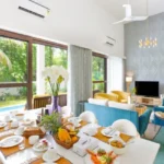 Mayberry Villas Anjuna Goa Secluded Swimming Pool Surrounded By Lush Greenery With Outdoor Lounge Seating