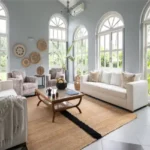 4 BHK Isprava Villa Vimeiro Aldona Goa Living Room with Arched Windows