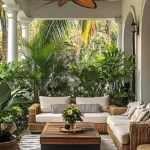 4 BHK Isprava Villa Vimeiro Aldona Goa Veranda with Wicker Sofas