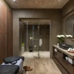 4 BHK Penthouse Bharat Skyvistas DN Nagar Andheri West Bathroom With Glass Shower And Vanity