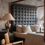 4 BHK Penthouse Bharat Skyvistas DN Nagar Andheri West Bedroom With Tufted Headboard And Bedside Lamps