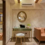 4 BHK Penthouse Bharat Skyvistas DN Nagar Andheri West Study Nook With Desk And Round Mirror