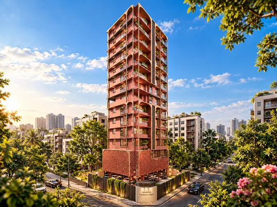 Armaan Santacruz West Premium High Rise Building Facade With Lush Green Surroundings