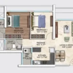 Asmi Legacy Unnat Nagar Goregaon 2 BHK Apartment Layout