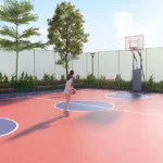 Asmi Legacy Unnat Nagar Goregaon Dedicated Sports Court With Professional Basketball Hoop Setup