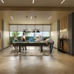 Alt: Asmi Legacy Unnat Nagar Goregaon Indoor Recreation Lounge Featuring Pool Table And Dart Board