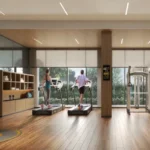 Asmi Legacy Unnat Nagar Goregaon Well Equipped Gymnasium With Treadmills And Floor To Ceiling Windows