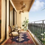 Hiranandani Maitri Park Chembur 2 BHK Inviting Open Sit Out With Wrought Iron Railing Woven Pendants