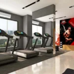 Ivory Heights Vile Parle Floor To Ceiling Window Treadmill Row Bodybuilding Mural Gym