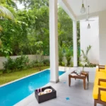 3 BHK Mayberry Villas Anjuna Goa Open Plan Drawing And Dining Space With Garden Views