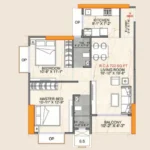 One Vara 2 BHK Floor Plan