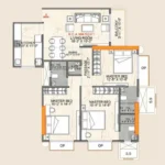 One Vara 3 BHK Floor Plan