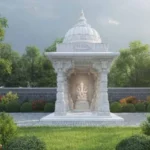One Vara Goregaon White Marble Ganesh Temple Nestled Within The Landscaped Garden Courtyard