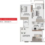 Sahakar Acropolis Kala Nagar Bandra East 2 BHK Floor Plan