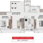 Sahakar Acropolis Kala Nagar Bandra East 2 BHK Floor Plan