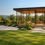 Veda Monteza Plots for Sale Alibaug Glass Pavilion with Hammock and Garden