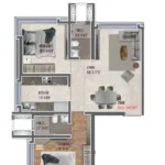 West 10 Juhu Gully 2 BHK 642 Square Feet Apartment Layout Floor Plan