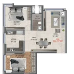 West 10 Juhu Gully 2 BHK 747 Square Feet Apartment Layout Floor Plan