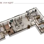 West 10 Juhu Gully 3 BHK 1519 Square Feet Apartment Layout Floor Plan